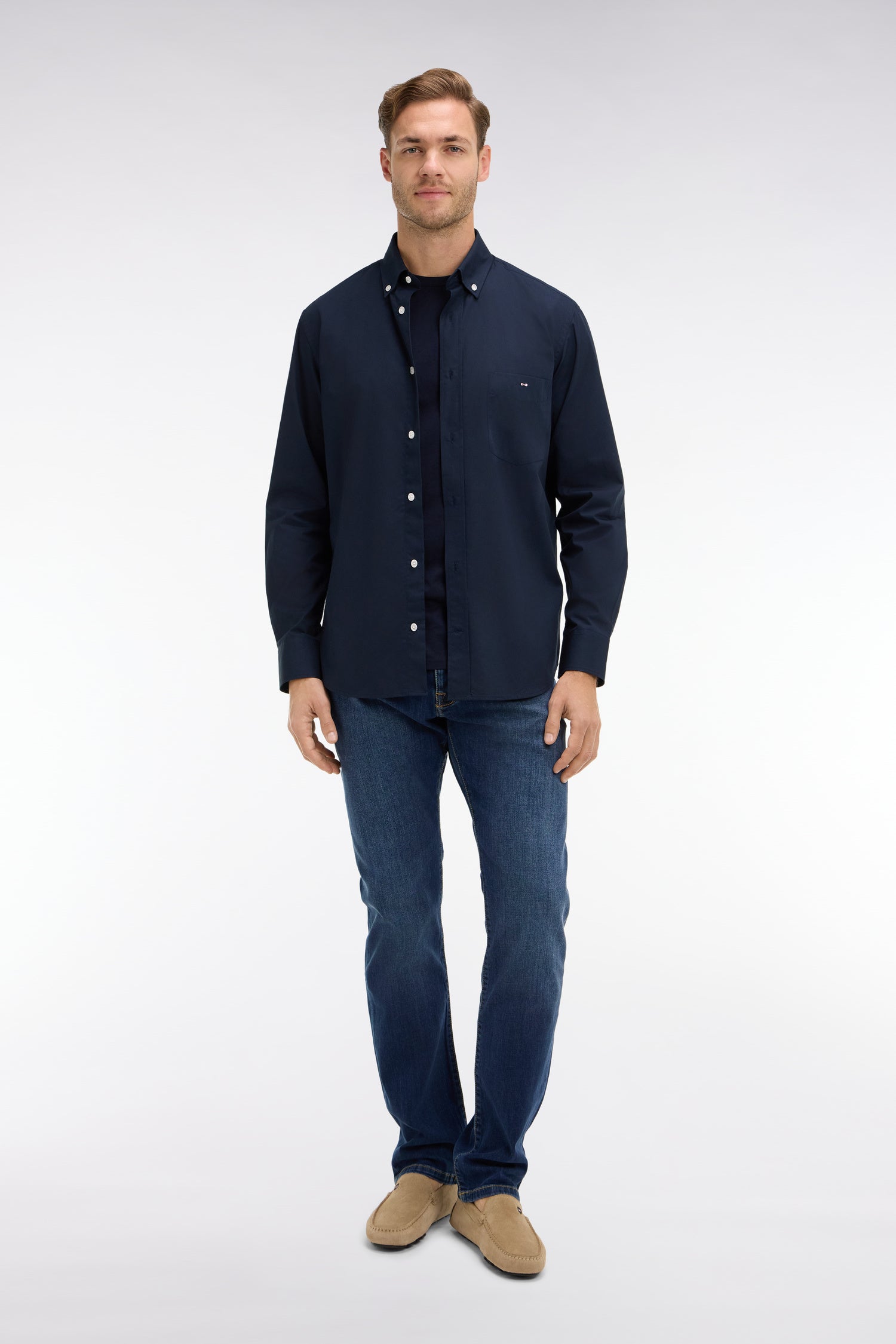 Jean bleu en coton stretch