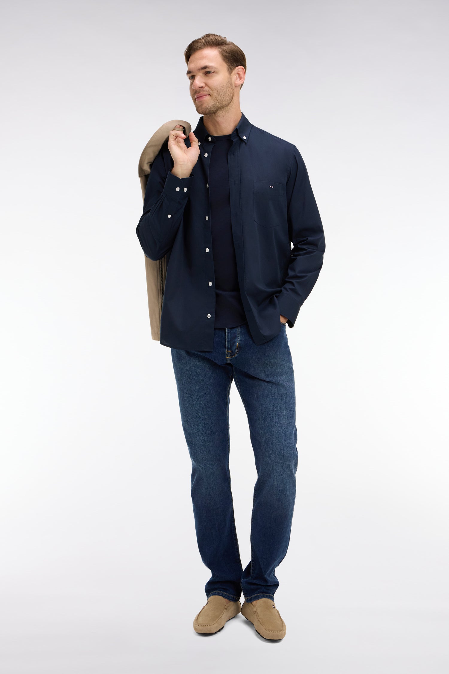 Jean bleu en coton stretch