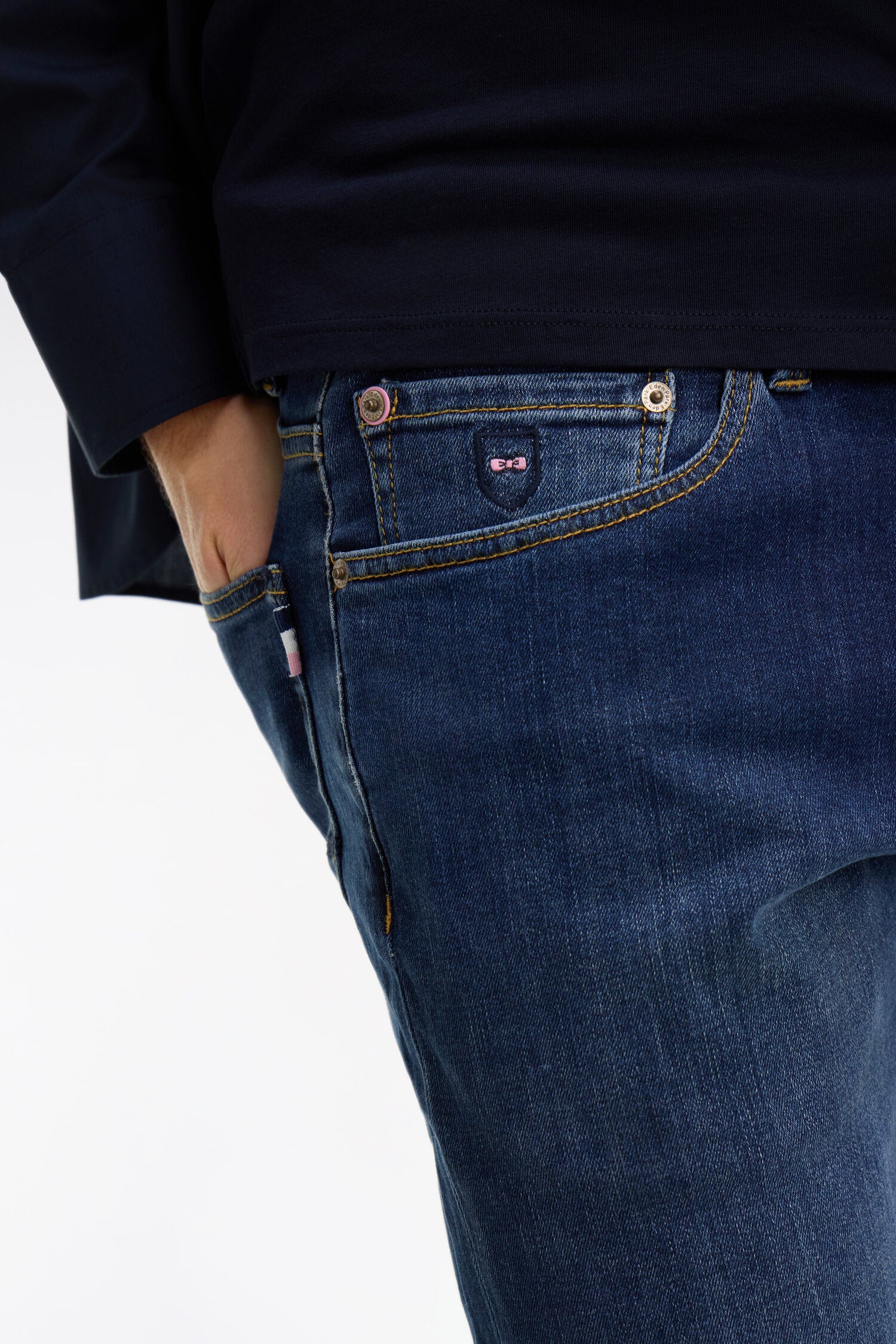 Jean bleu en coton stretch