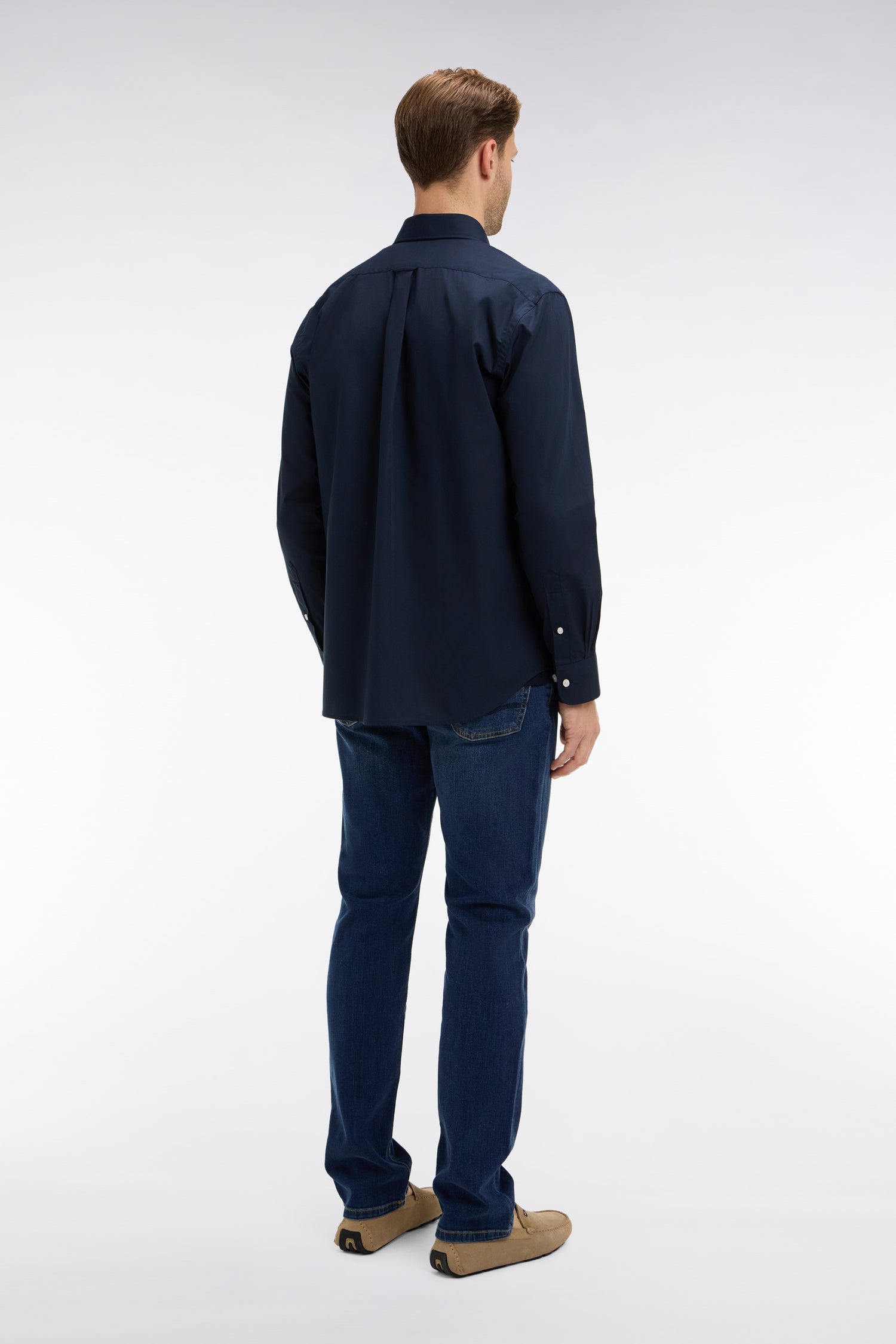 Chemise à coudières pour homme Eden Park blanche en coton Chemise à coudières pour homme Eden Park blanche en coton