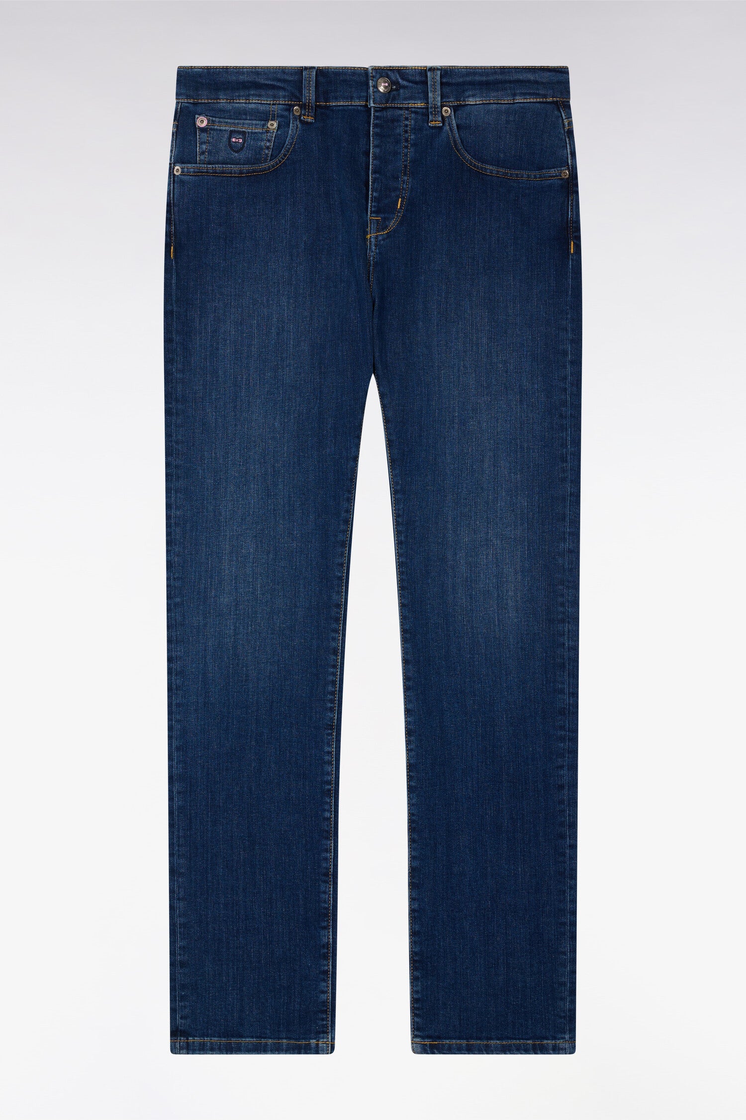 Jean slim bleu en coton extensible