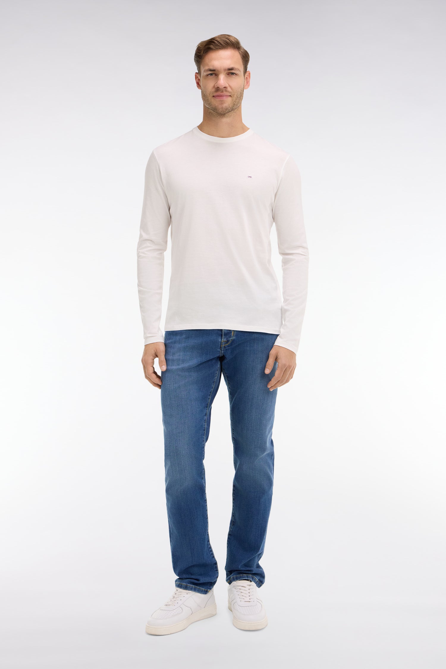 Jean bleu en coton stretch