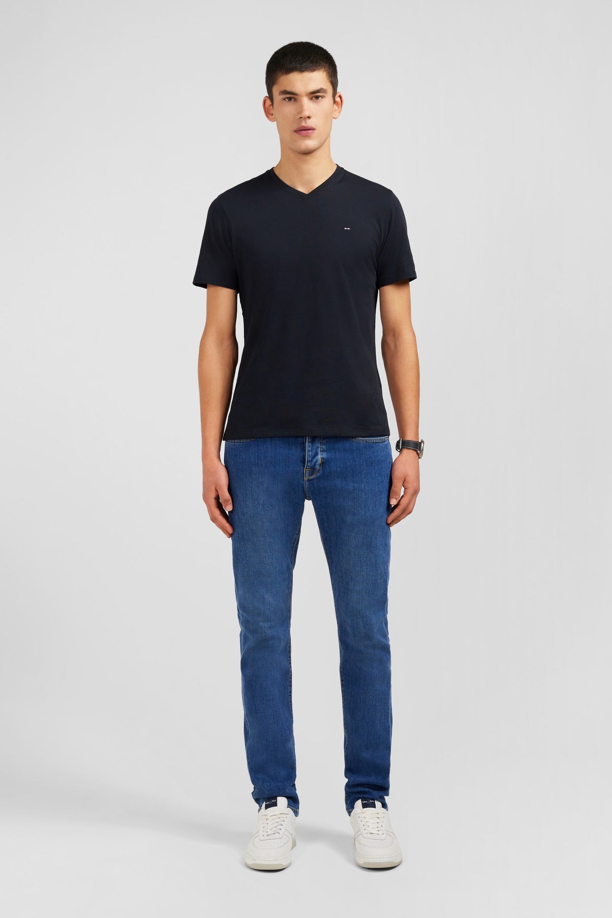 Blue jeans in stretch cotton