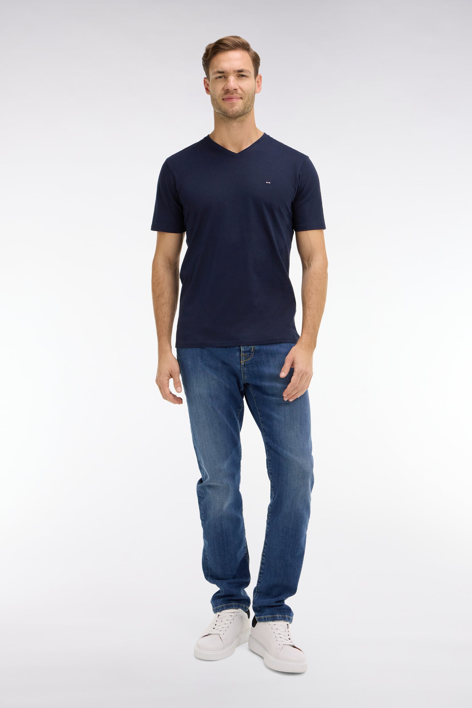 Jean bleu en coton stretch