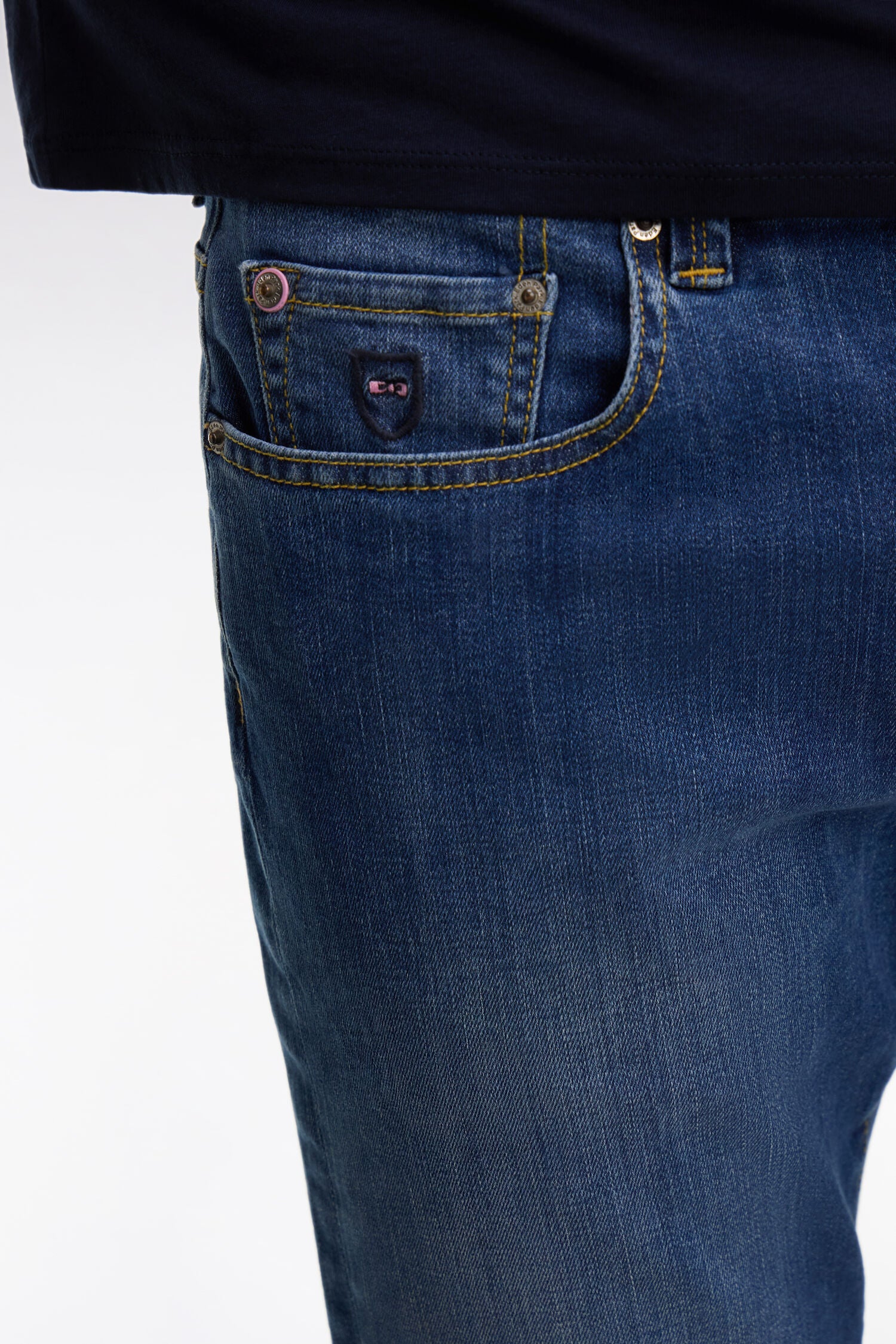 Jean bleu en coton stretch