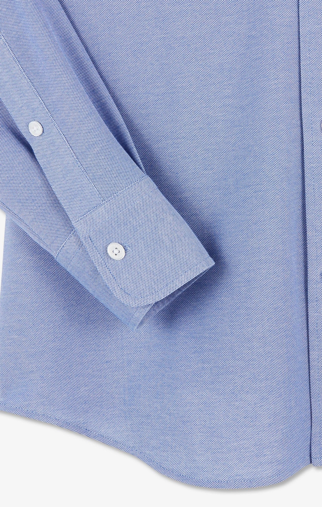 Chemise slim en coton pinpoint bleu