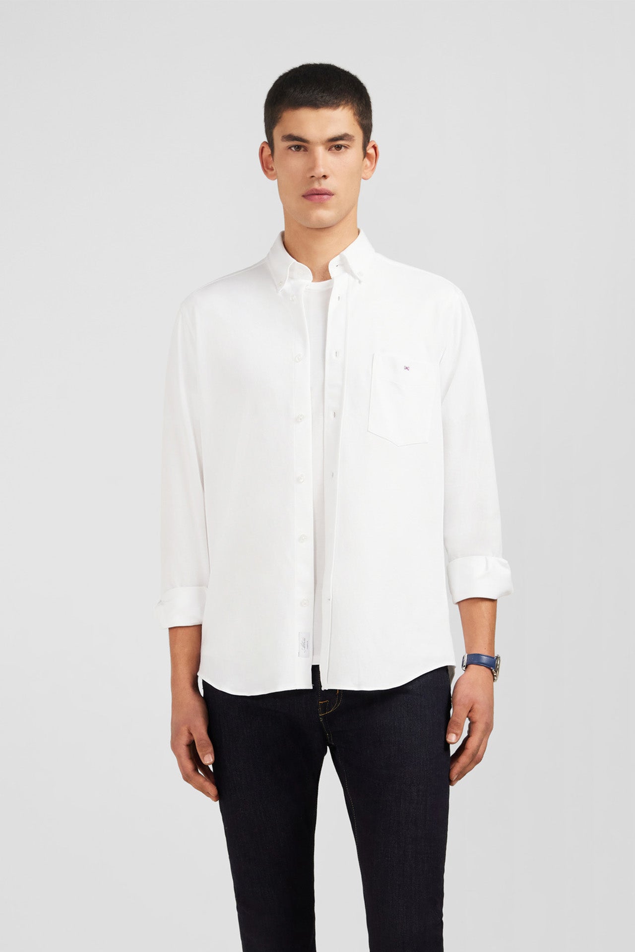 White pinpoint cotton shirt