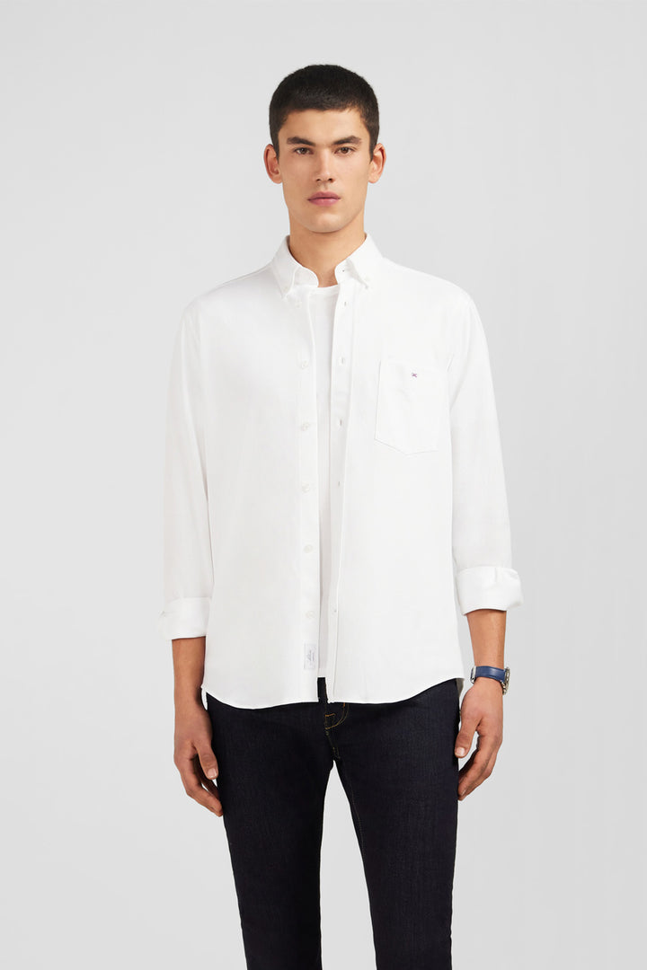 White pinpoint cotton shirt