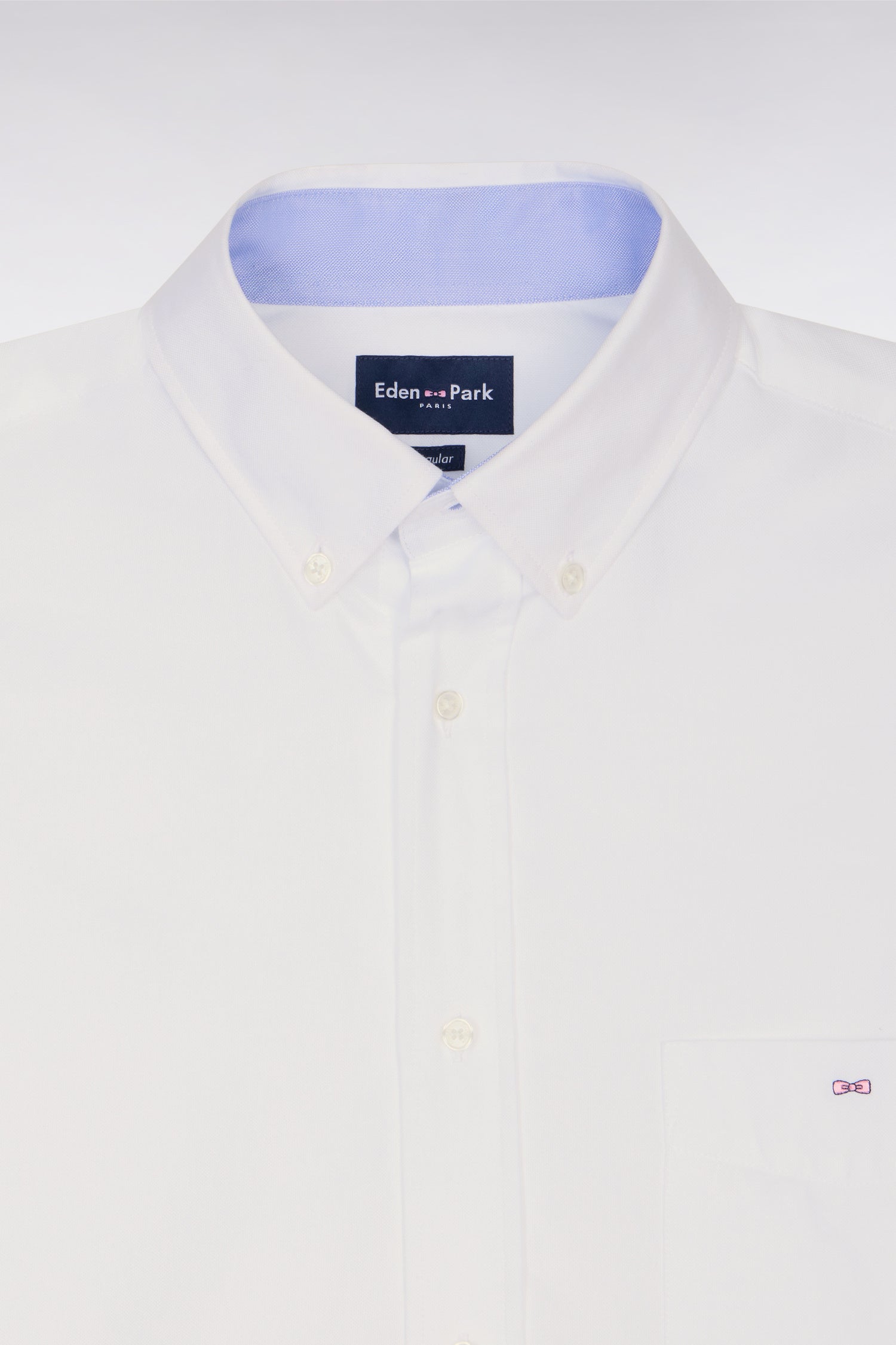 Chemise blanche unie en coton