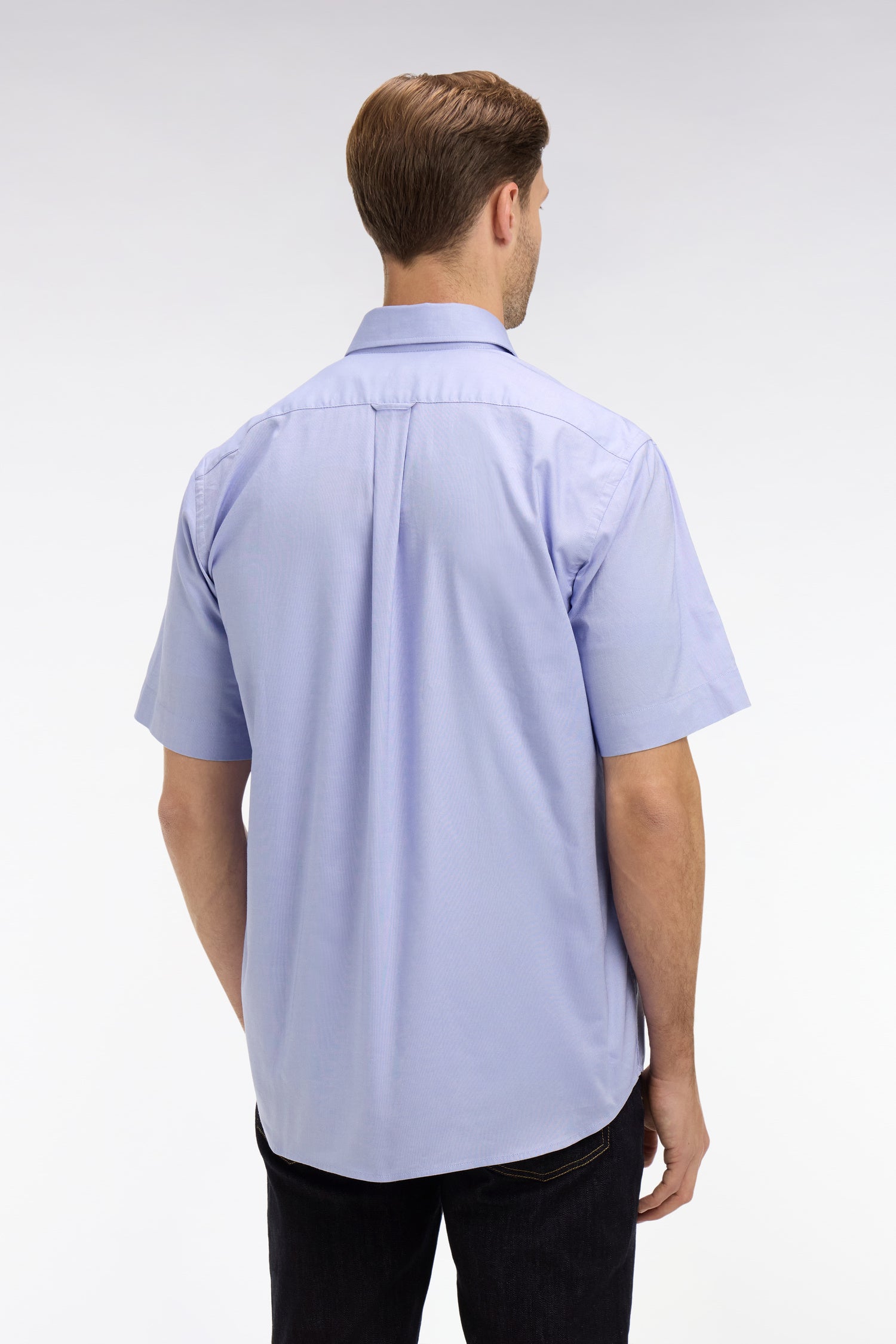 Chemisette bleu unie en coton