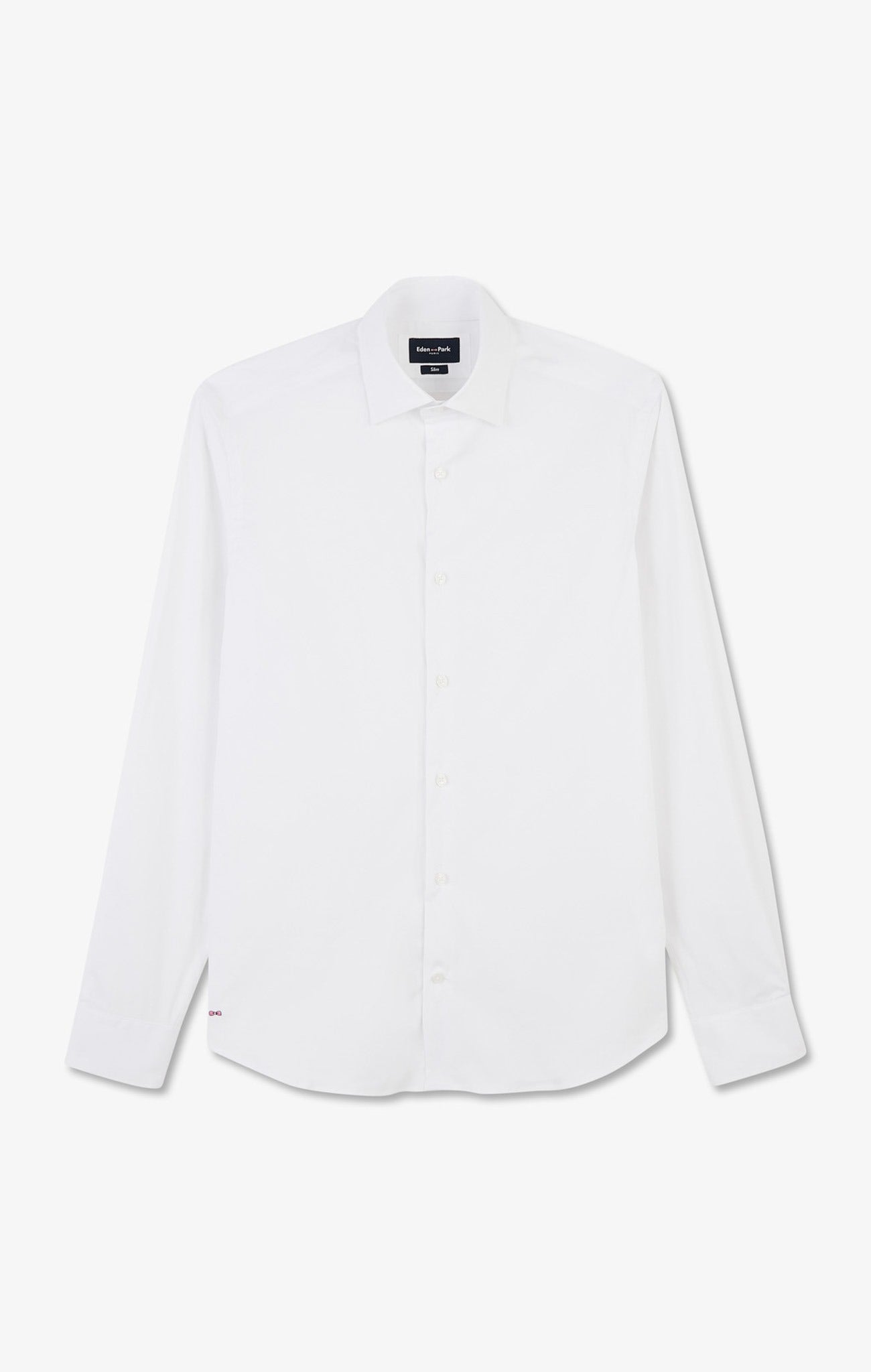 Slim-fit white shirt in stretch poplin