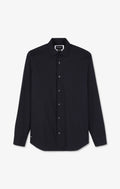 Dark blue shirt in stretch cotton