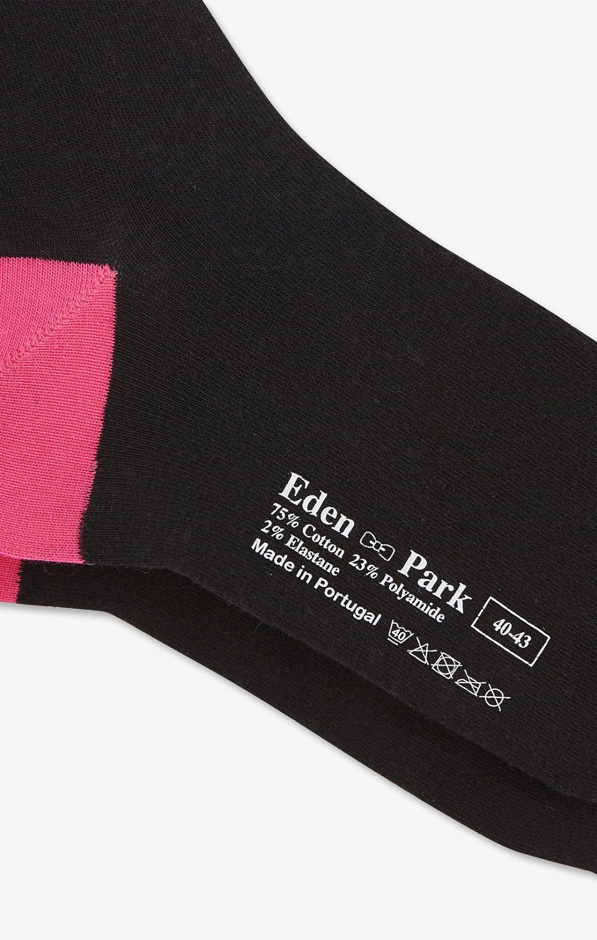 Chaussettes montantes noires color-block