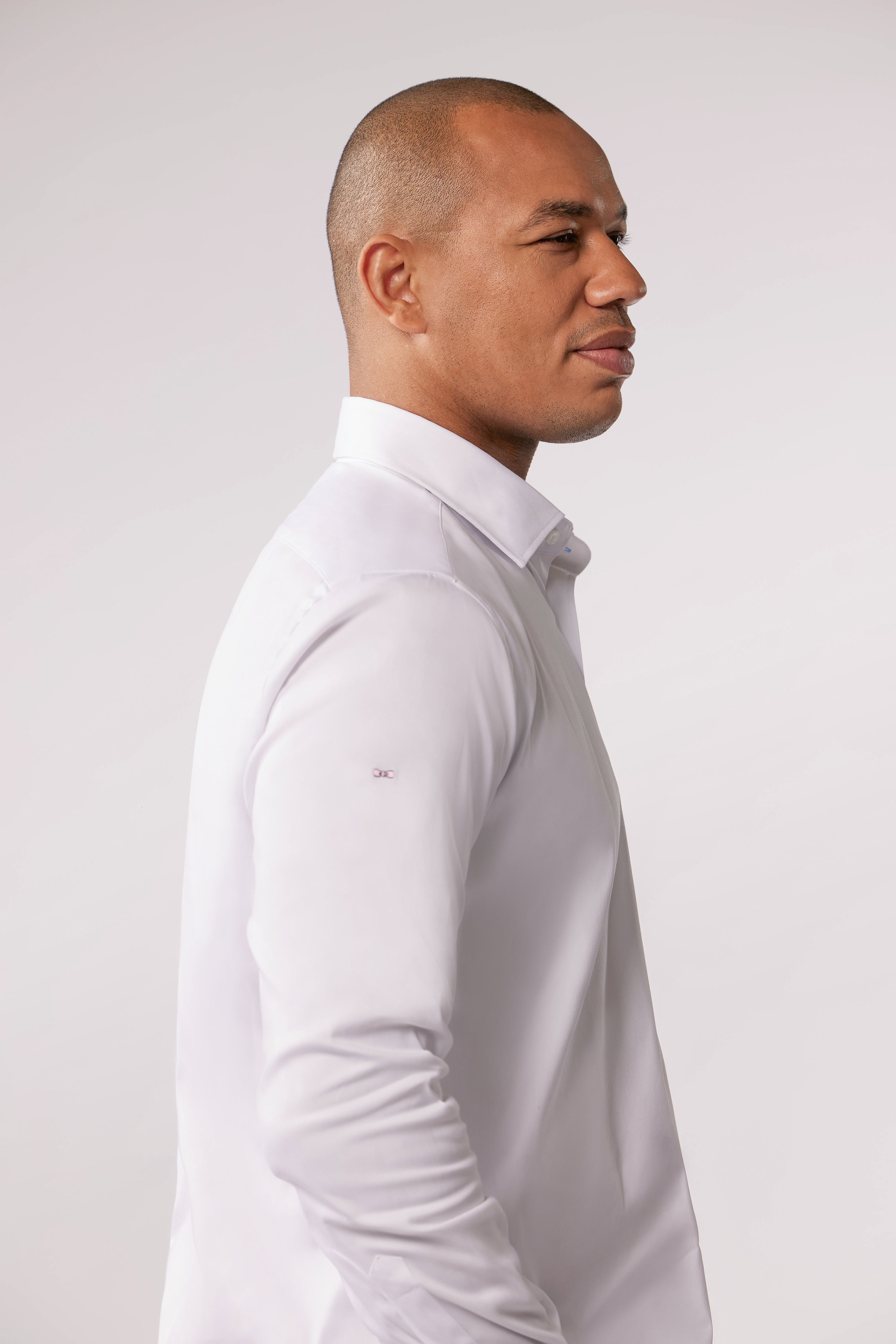 Chemise en coton stretch blanche Eden Park x Racing 92