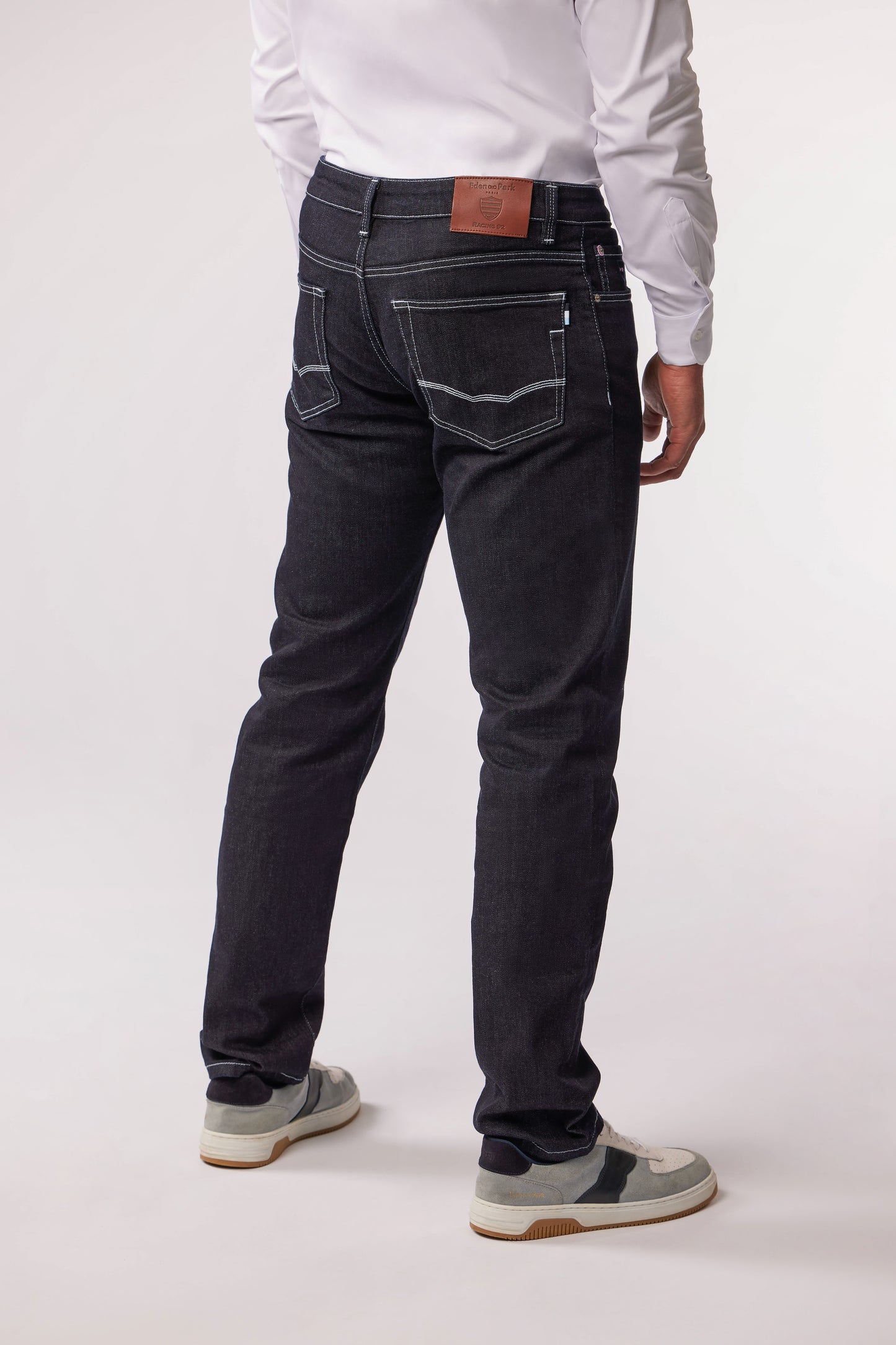 Jean droit en denim bleu marine Eden Park x Racing 92