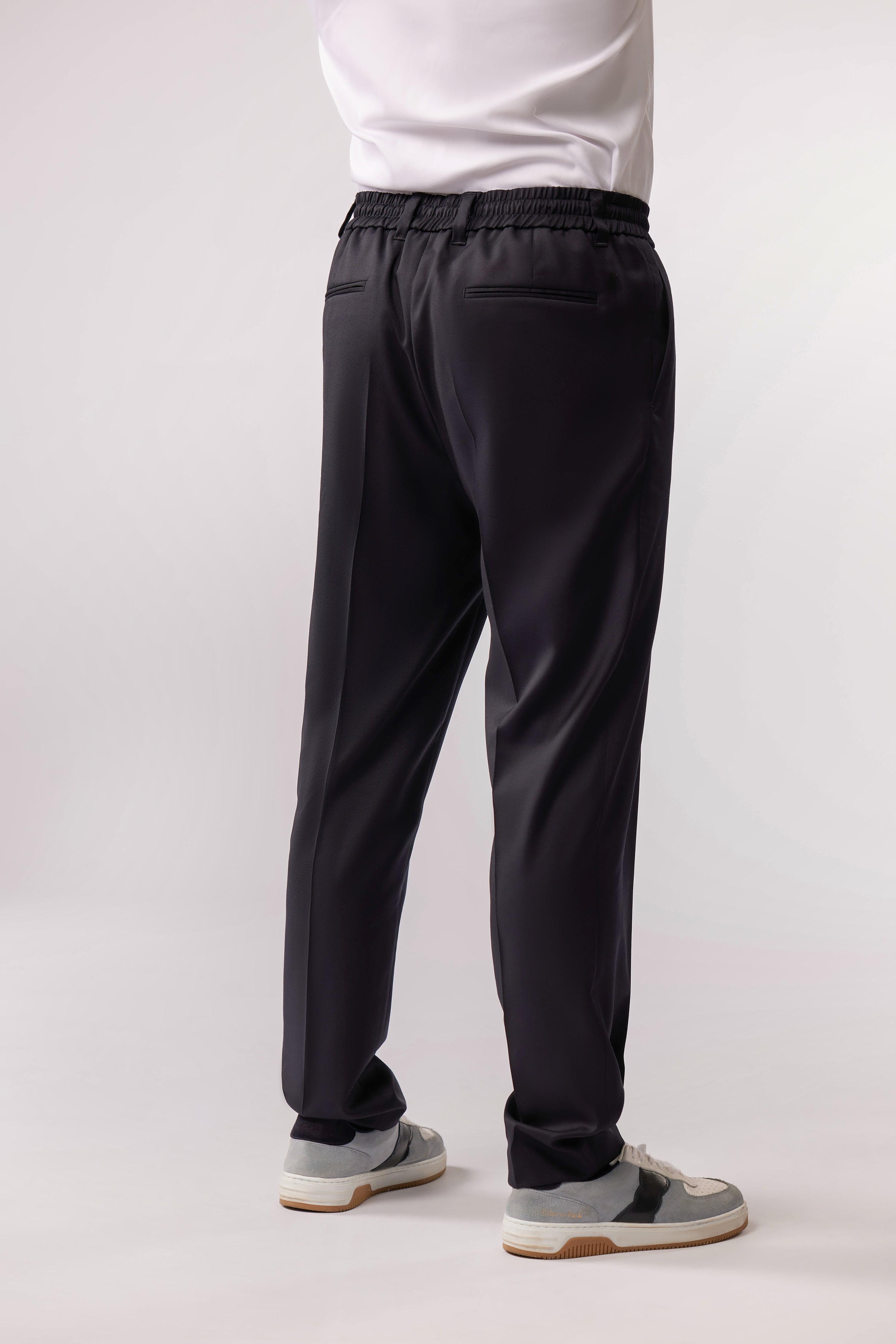 Pantalon en laine bleu marine Eden Park x Racing 92