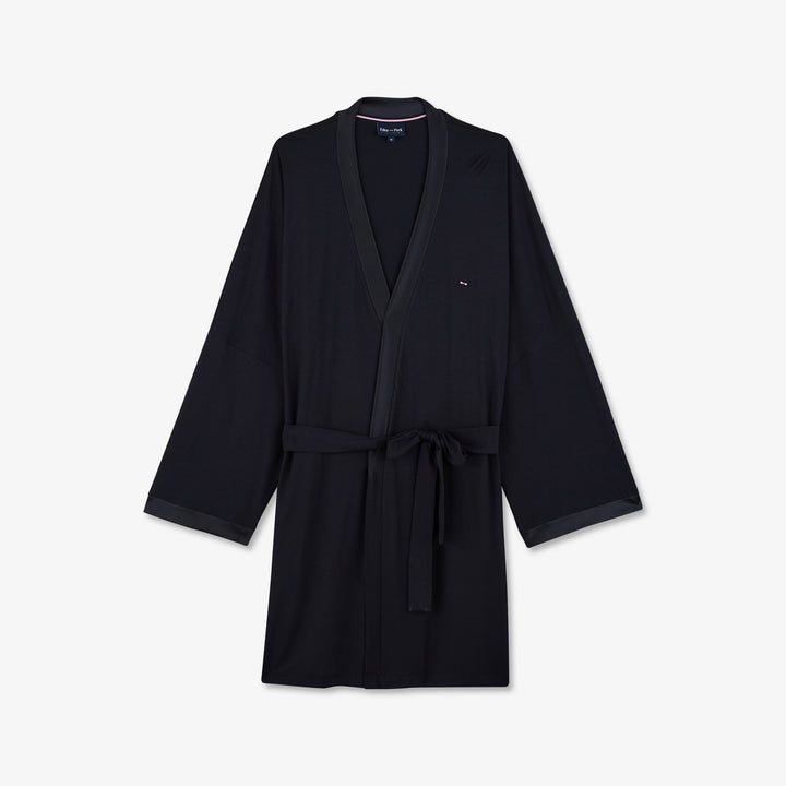Kimono uni bleu foncé