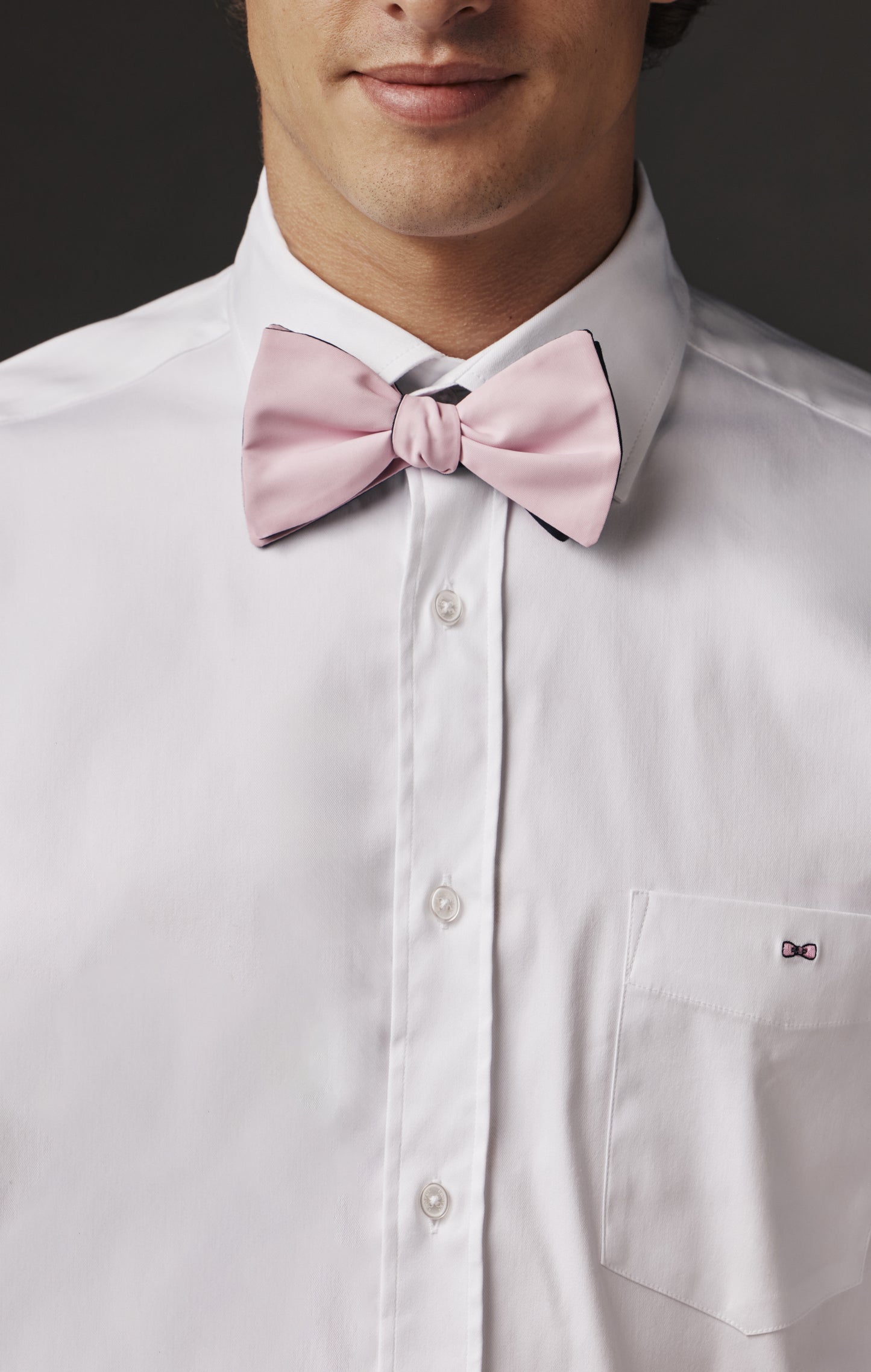 Nœud papillon rose upcyclé Pap'Atelier