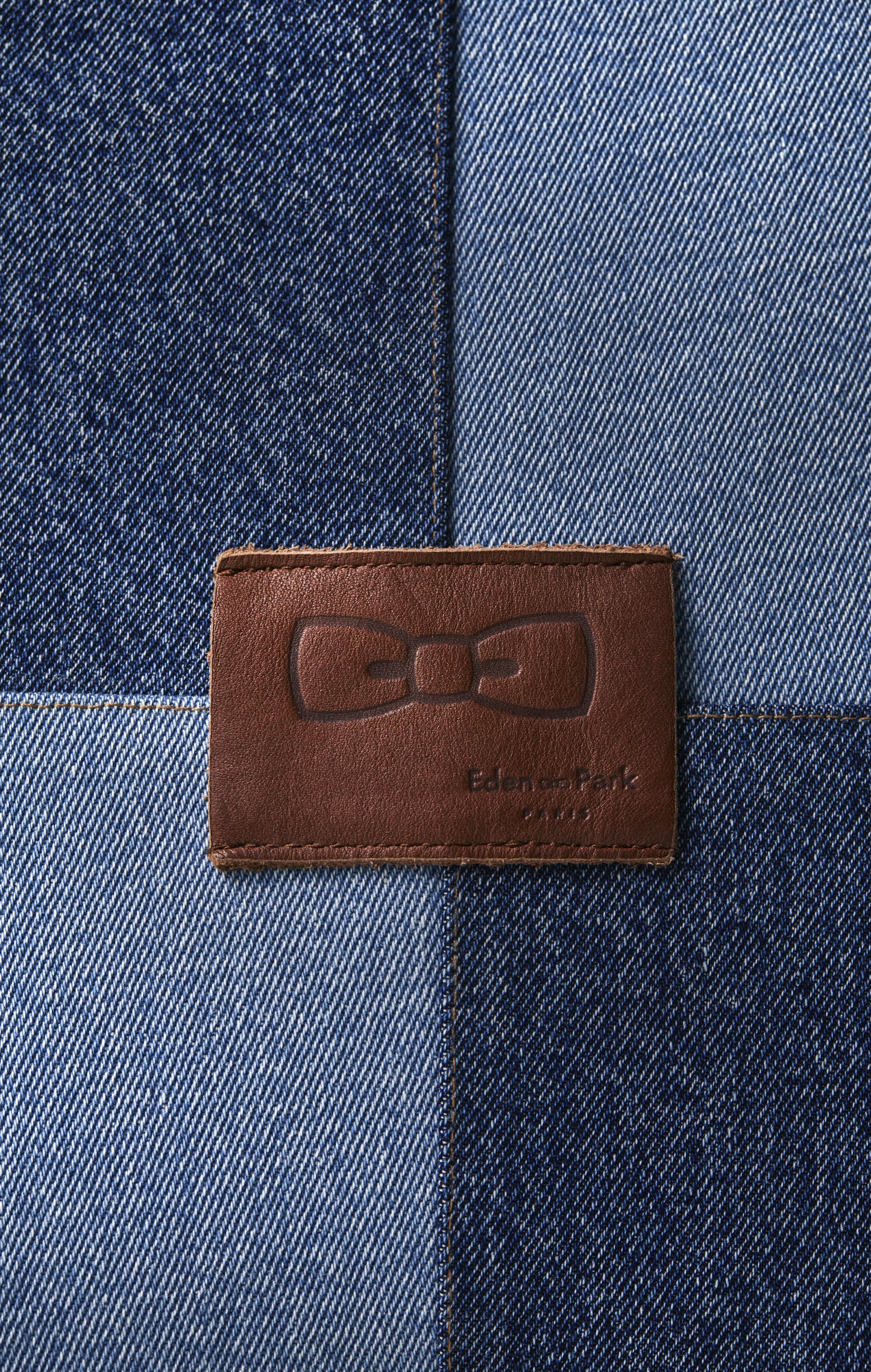 Sac cabas en patchwork denim upcyclé Pap'Atelier