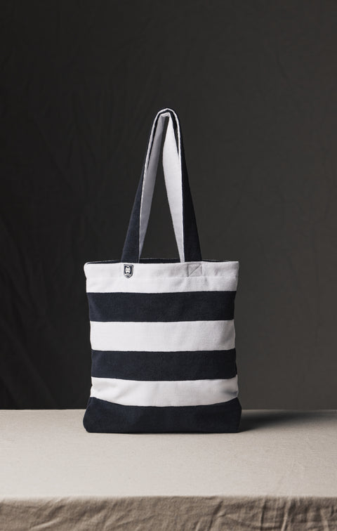 Sac cabas rayé en éponge upcyclé Pap'Atelier - Image 1