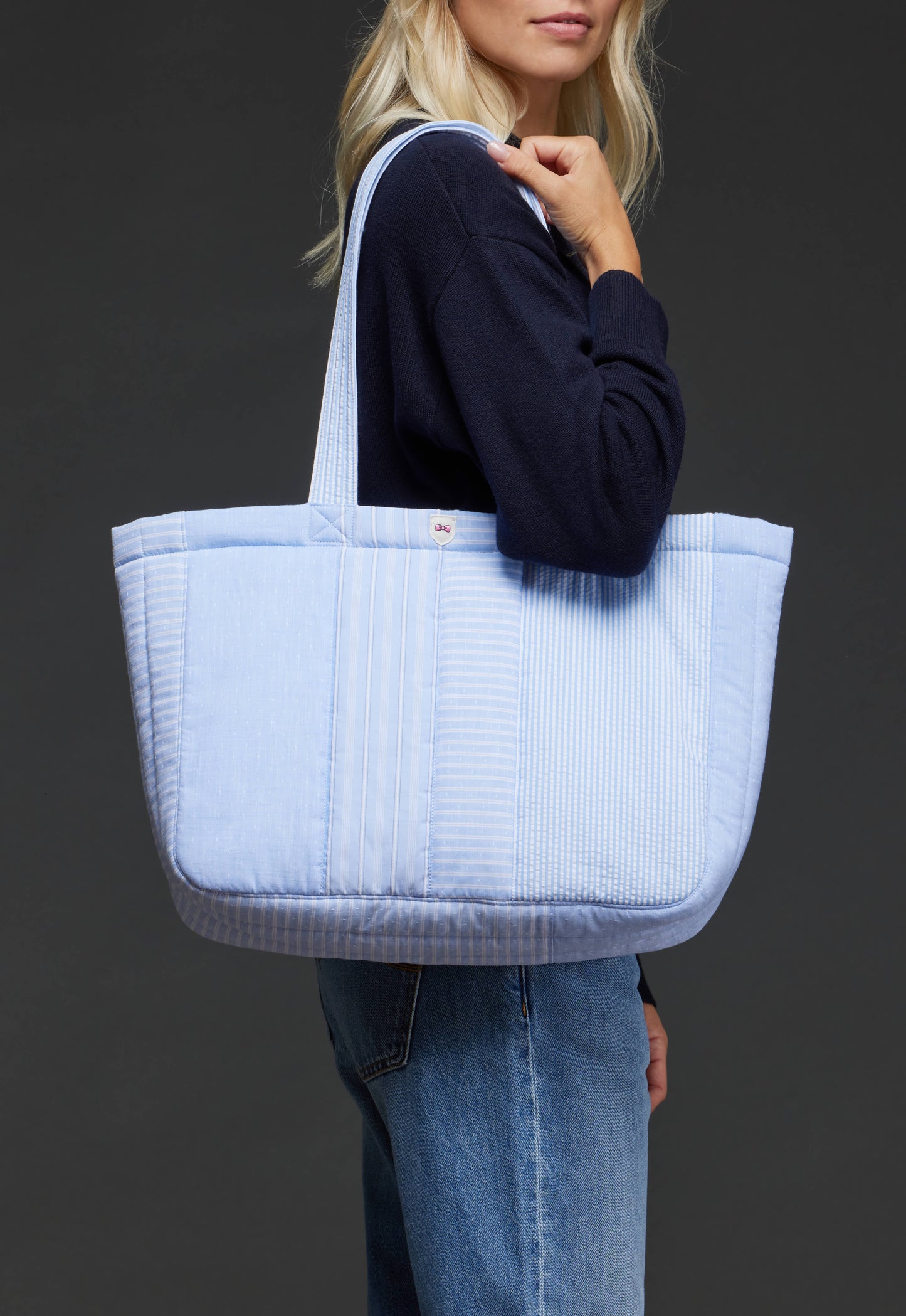 Sac cabas en patchwork de coton upcyclé Pap'Atelier