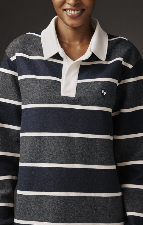 Robe maillot en laine mélangée rayée upcyclée Pap'Atelier - Image 2