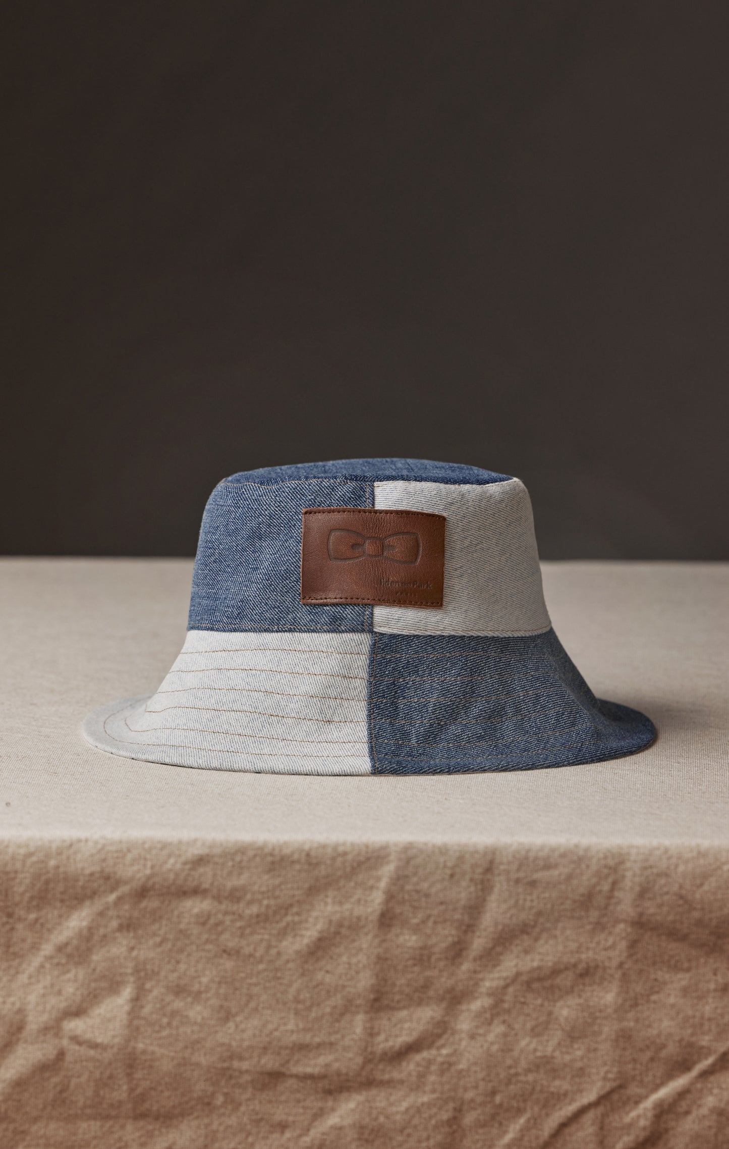 Bob en patchwork denim upcyclé Pap'Atelier