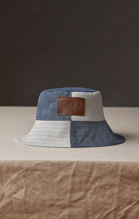 Bob en patchwork denim upcyclé Pap'Atelier - Image 1