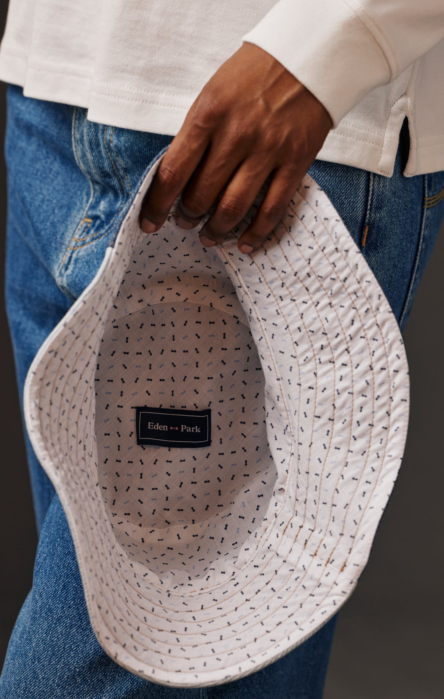 Bob en patchwork denim upcyclé Pap'Atelier