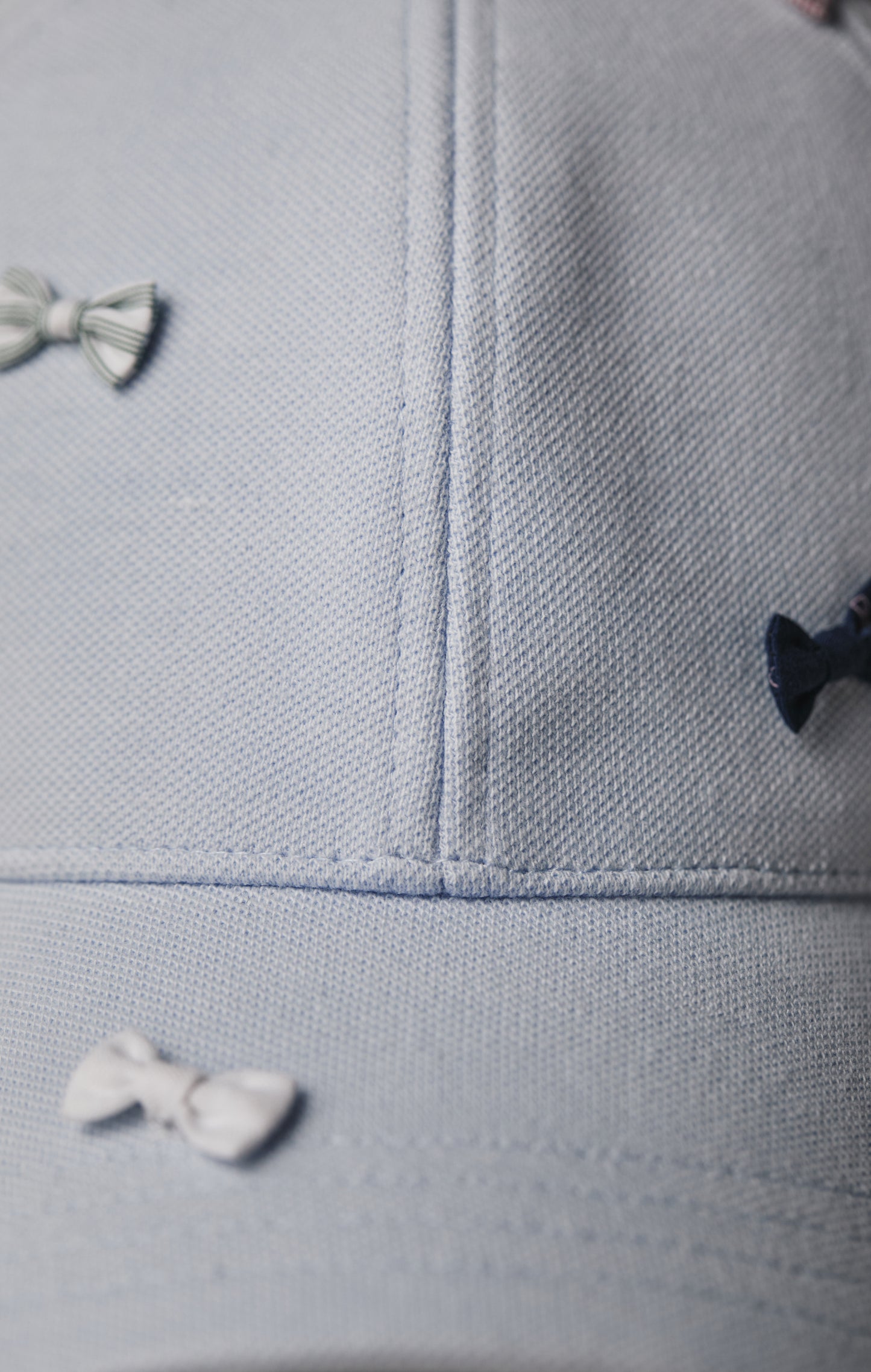 Casquette bleue à mini nœuds papillon Pap'Atelier
