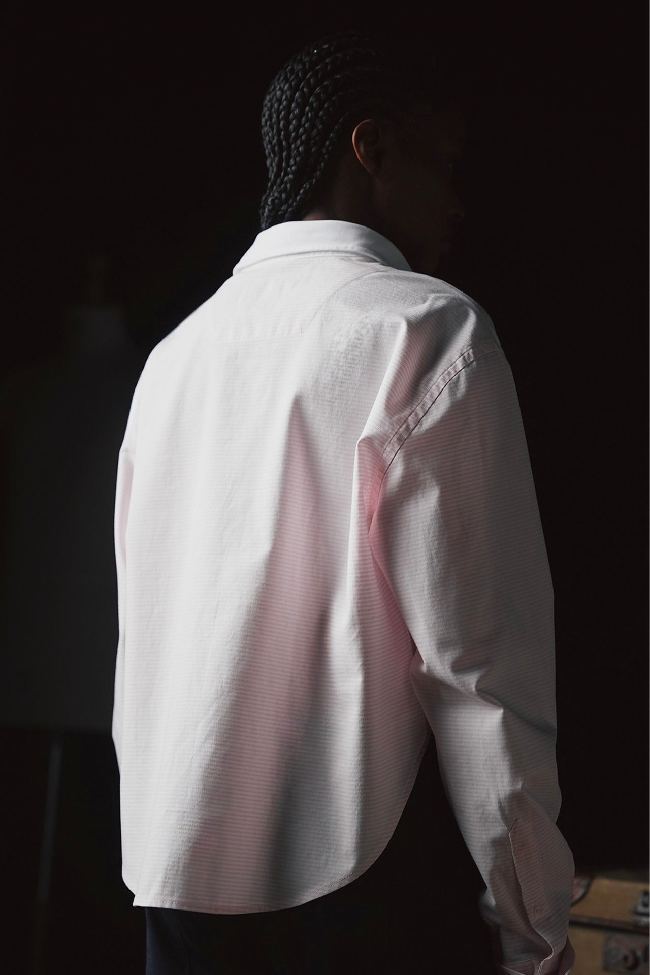 Pap'atelier striped pink and white cropped cotton shirt