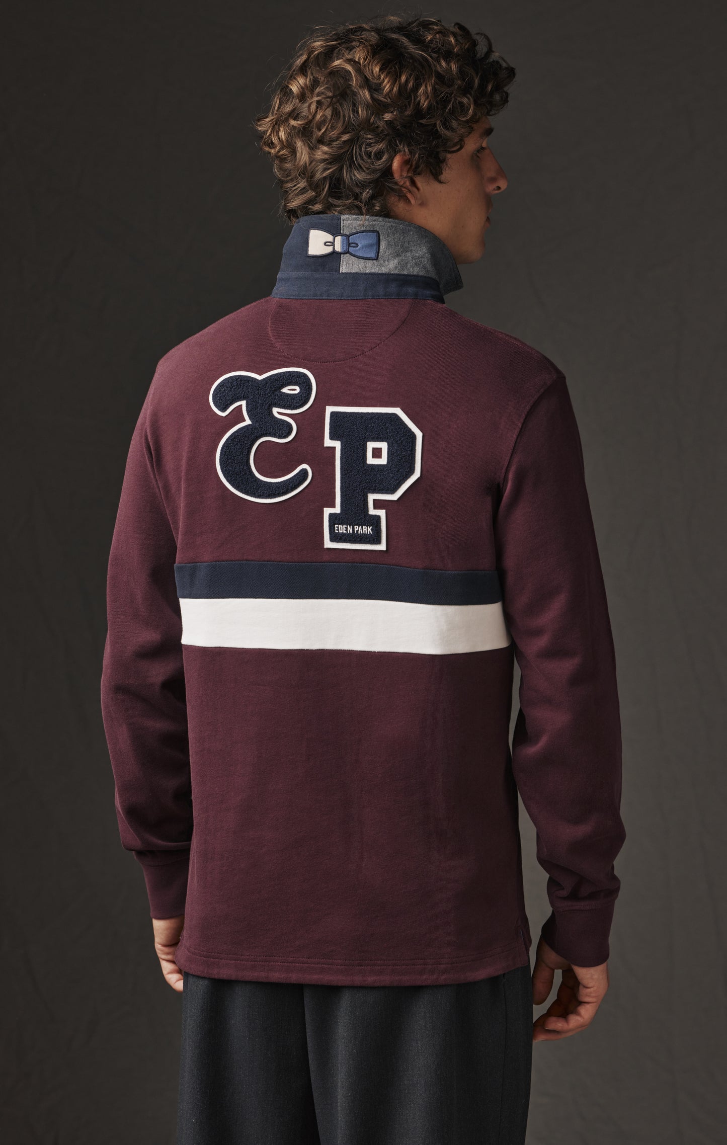 Maillot à manches longues en jersey bordeaux upcyclé Pap'Atelier