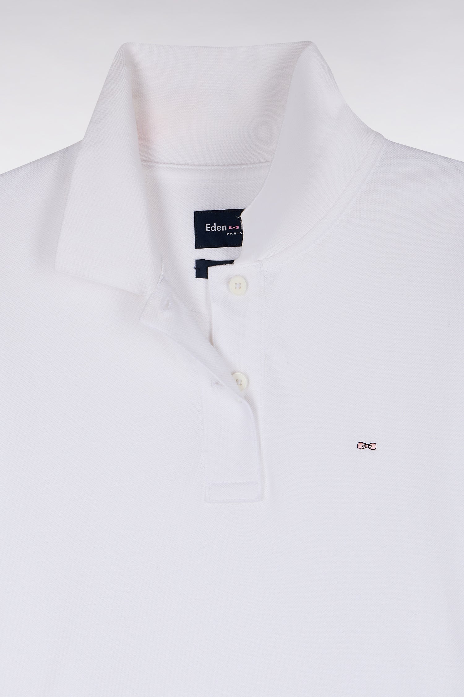 Polo manches courtes en coton blanc coupe oversized