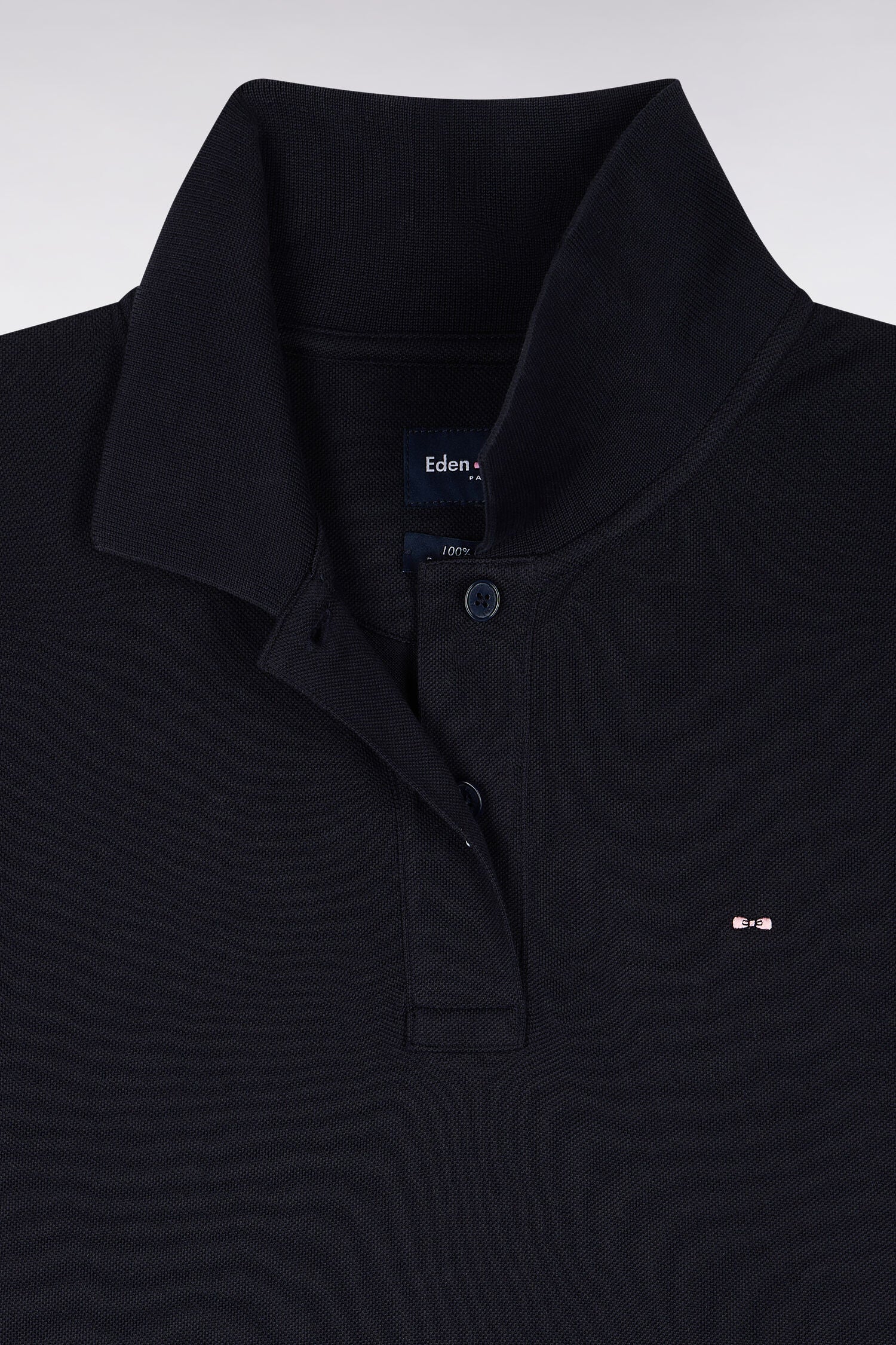 Polo manches courtes en coton marine coupe oversized