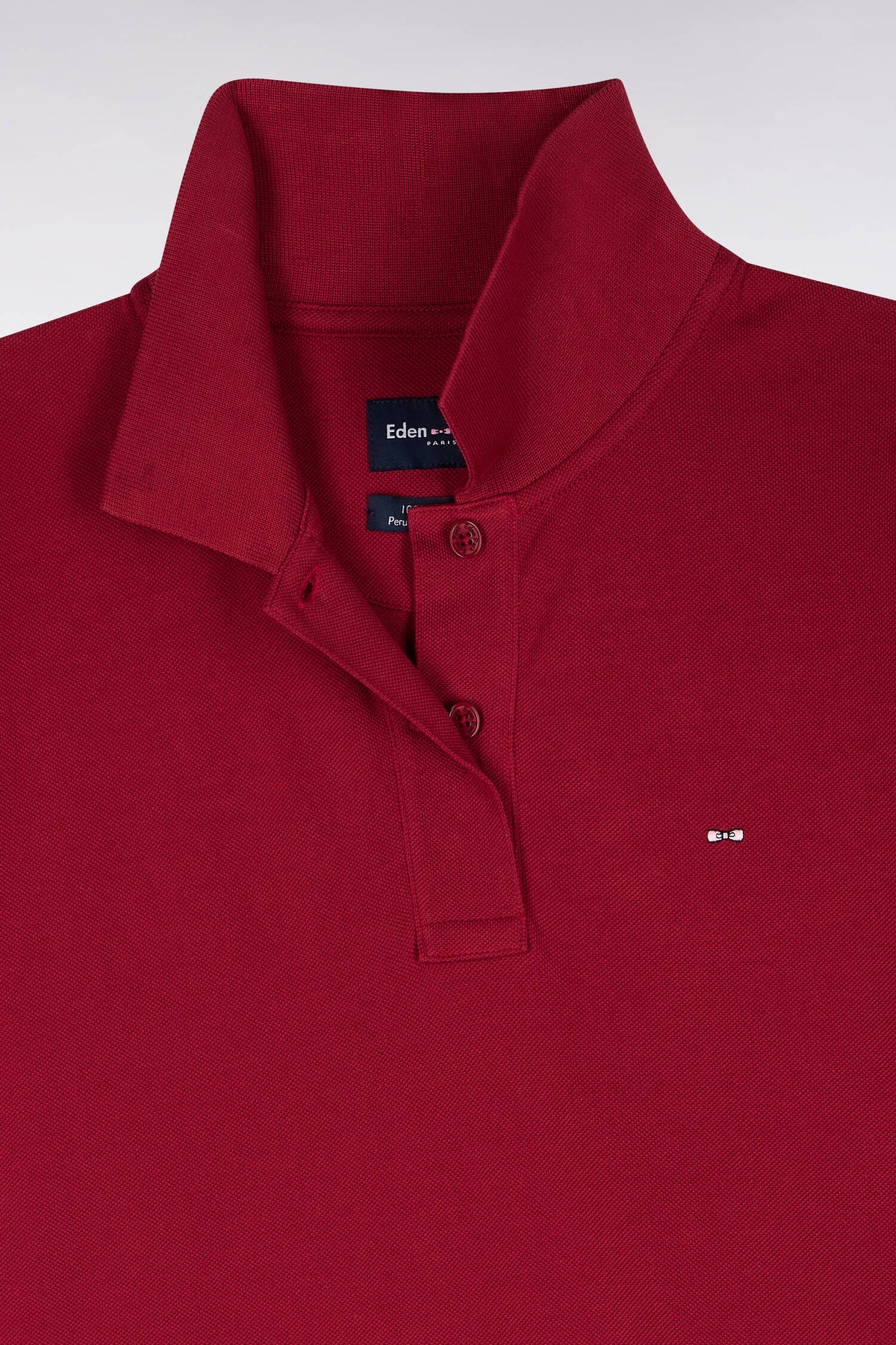 Polo manches courtes en coton rouge coupe oversized