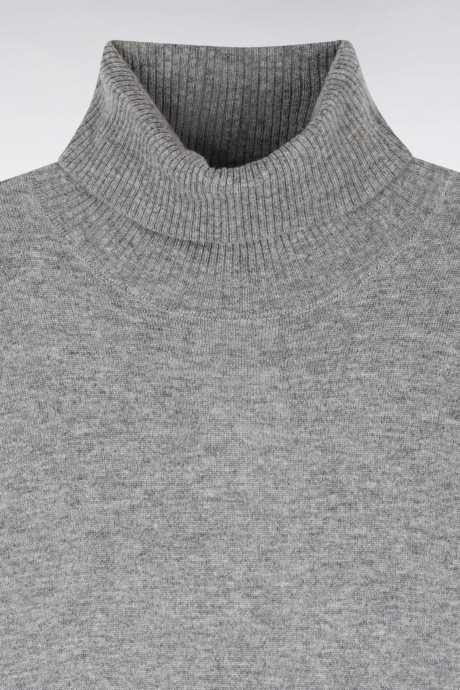 Pullover Rollkragen aus Wolle vierge und cachemire Grau