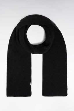 Écharpe en coton mélangé noire - Image 1