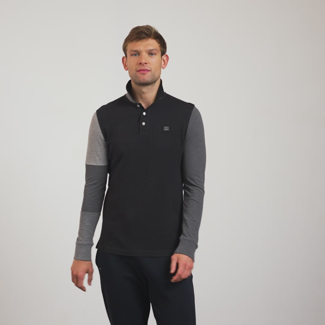 Polo colorblock manches longues