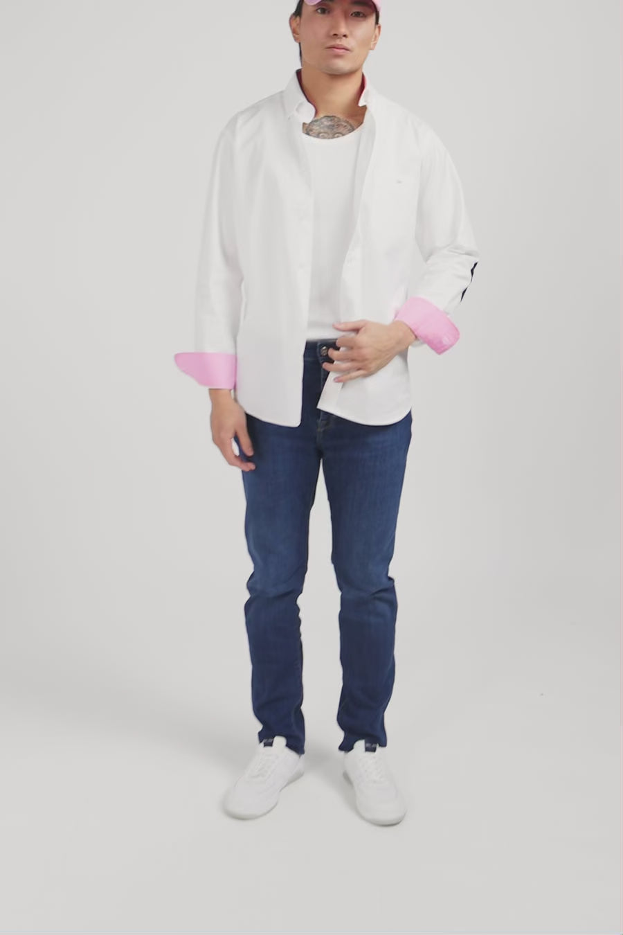 Chemise blanche en twill de coton