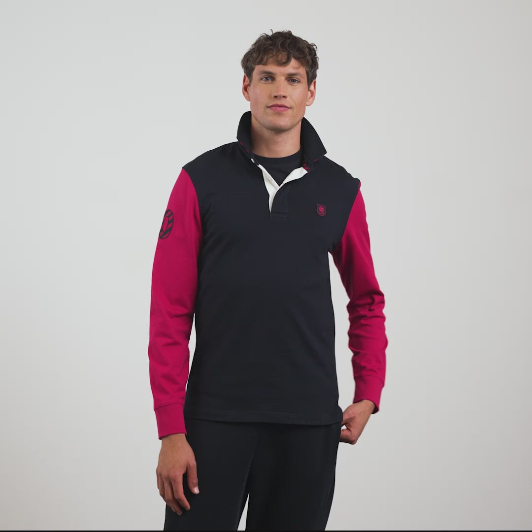 Polo colorblock manches longues