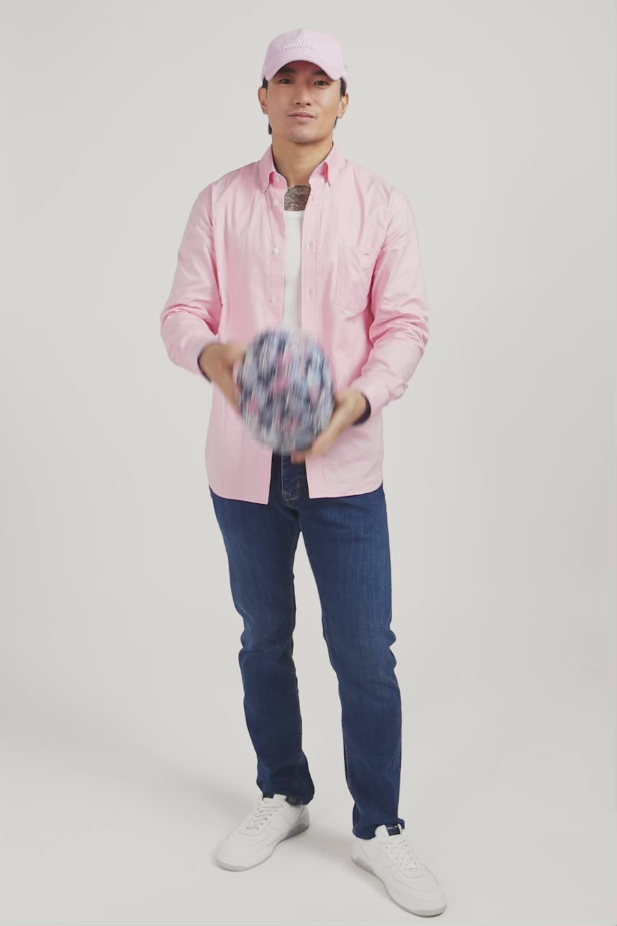 Chemise rose unie en coton Eden Park