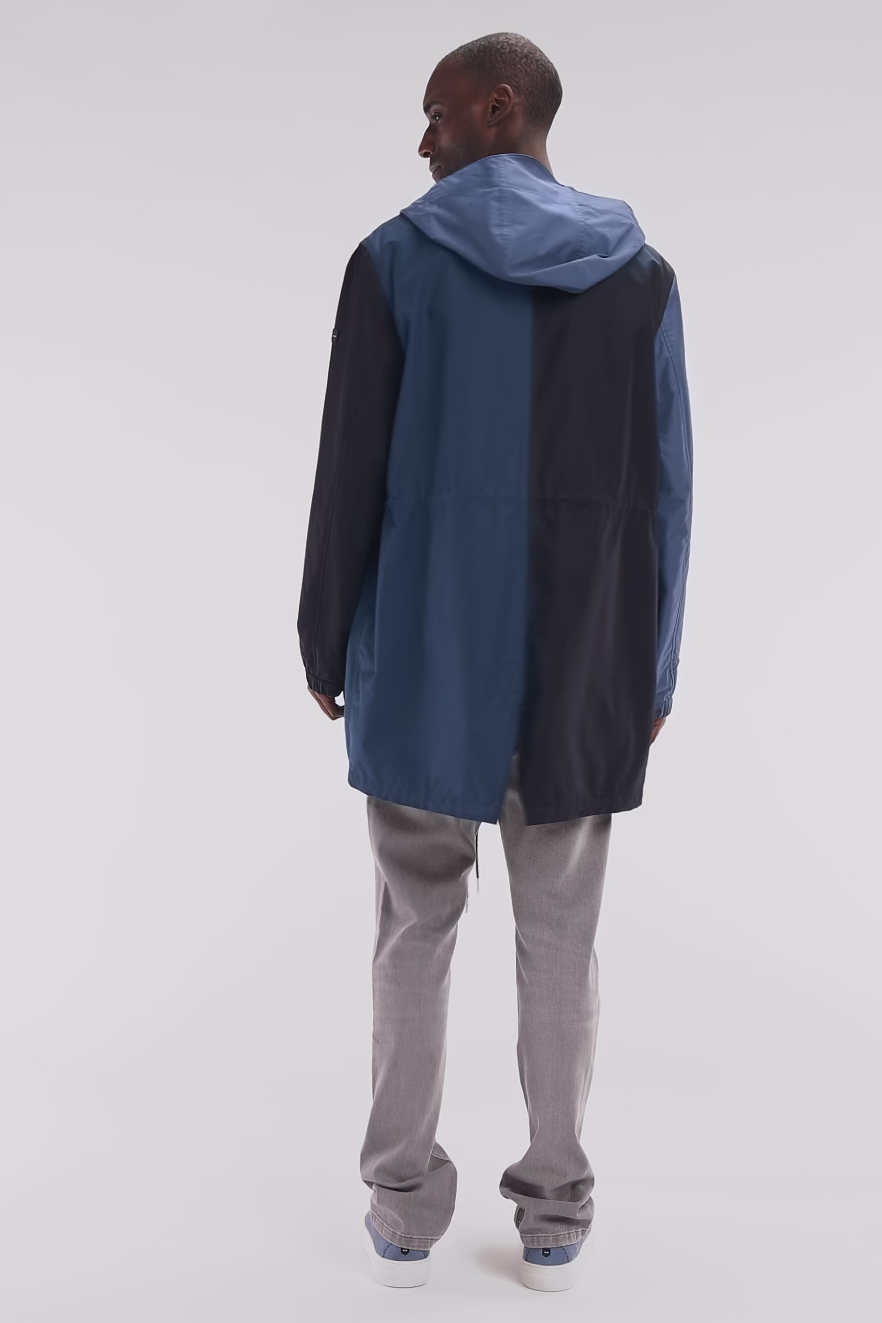 Parka unisexe zippée marine