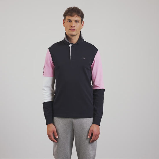 Maillot rose colorblock XV de France manches longues