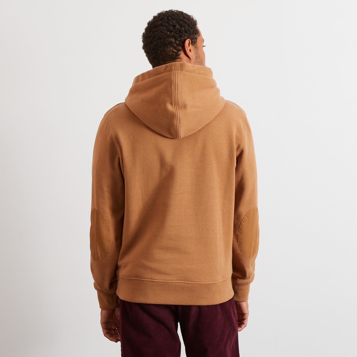 Sweat à capuche en molleton marron