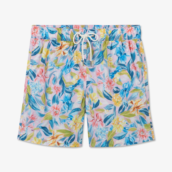 Short de bain multicolore imprimé exclusif fleurs