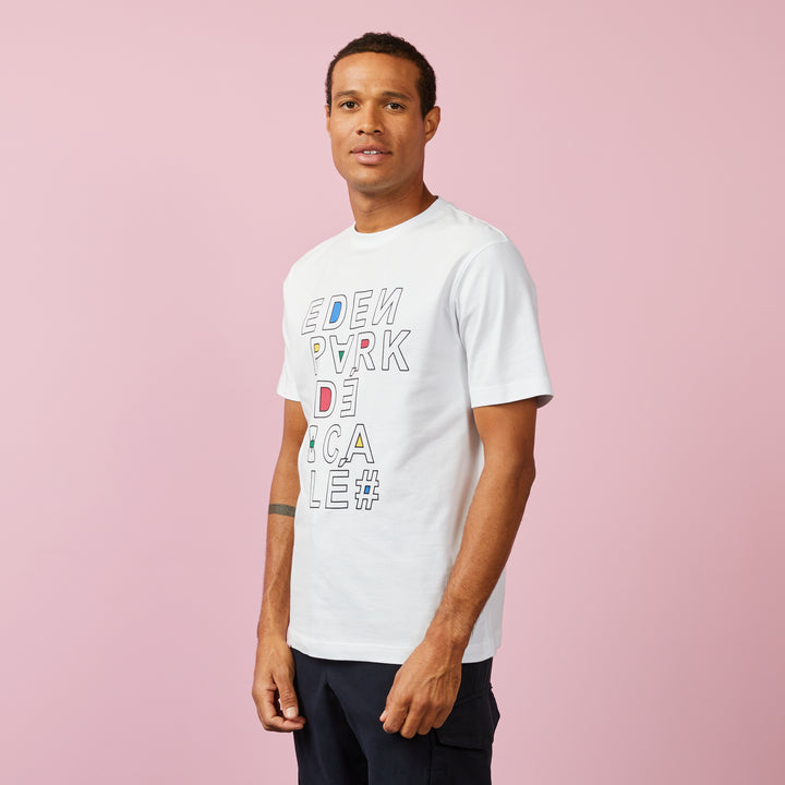 T-shirt blanc à sérigraphie Eden Park décalé