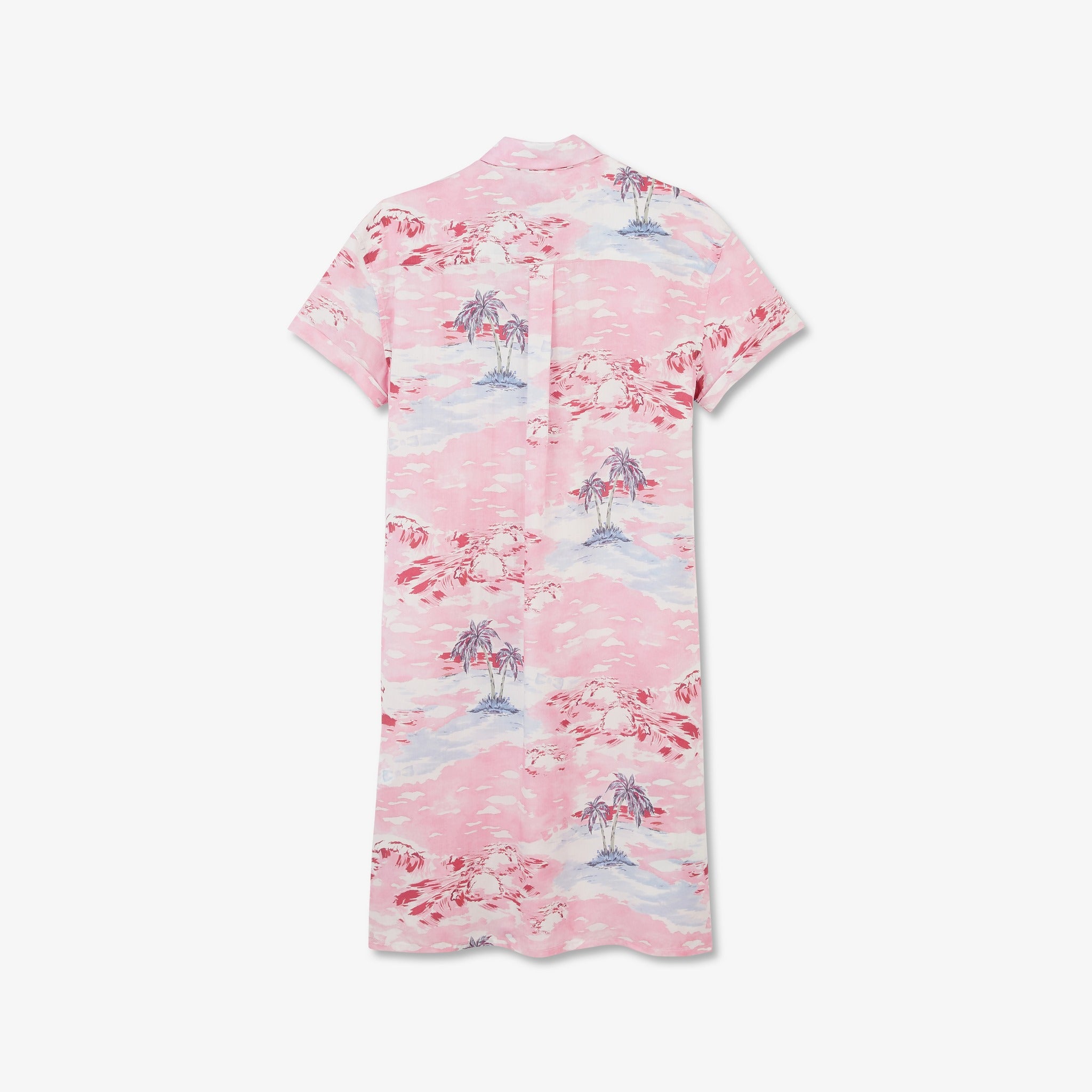 Kleid imprimée hawaï mit kurze Ärmel