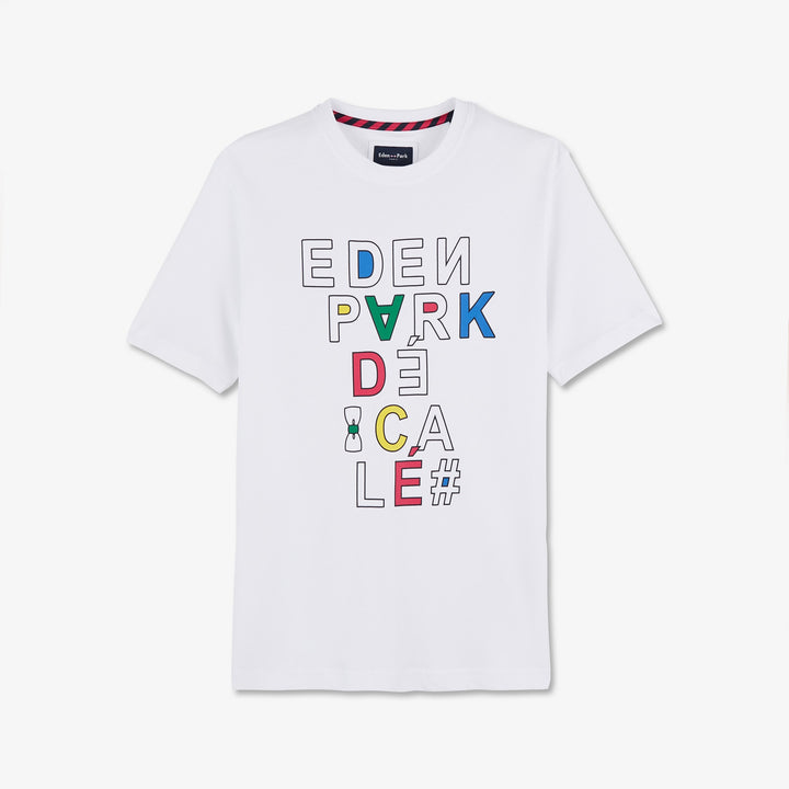 T-shirt blanc à sérigraphie Eden Park décalé