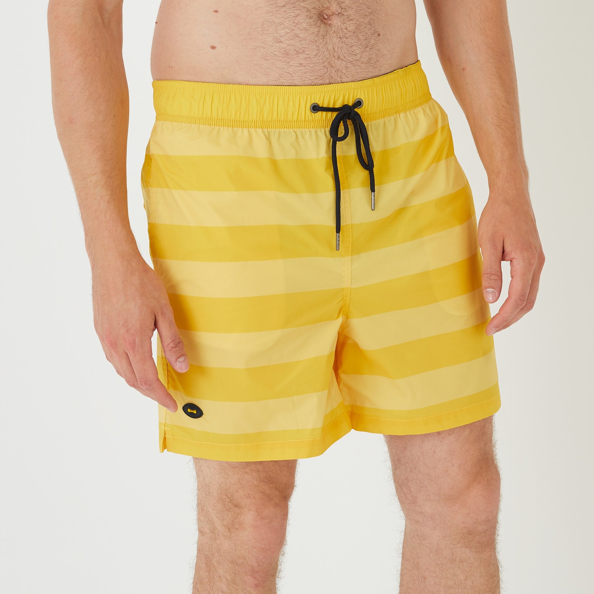 Short de bain à rayures jaune