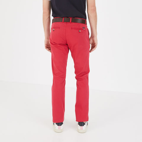 Pantalon chino rouge en coton stretch - Image 2